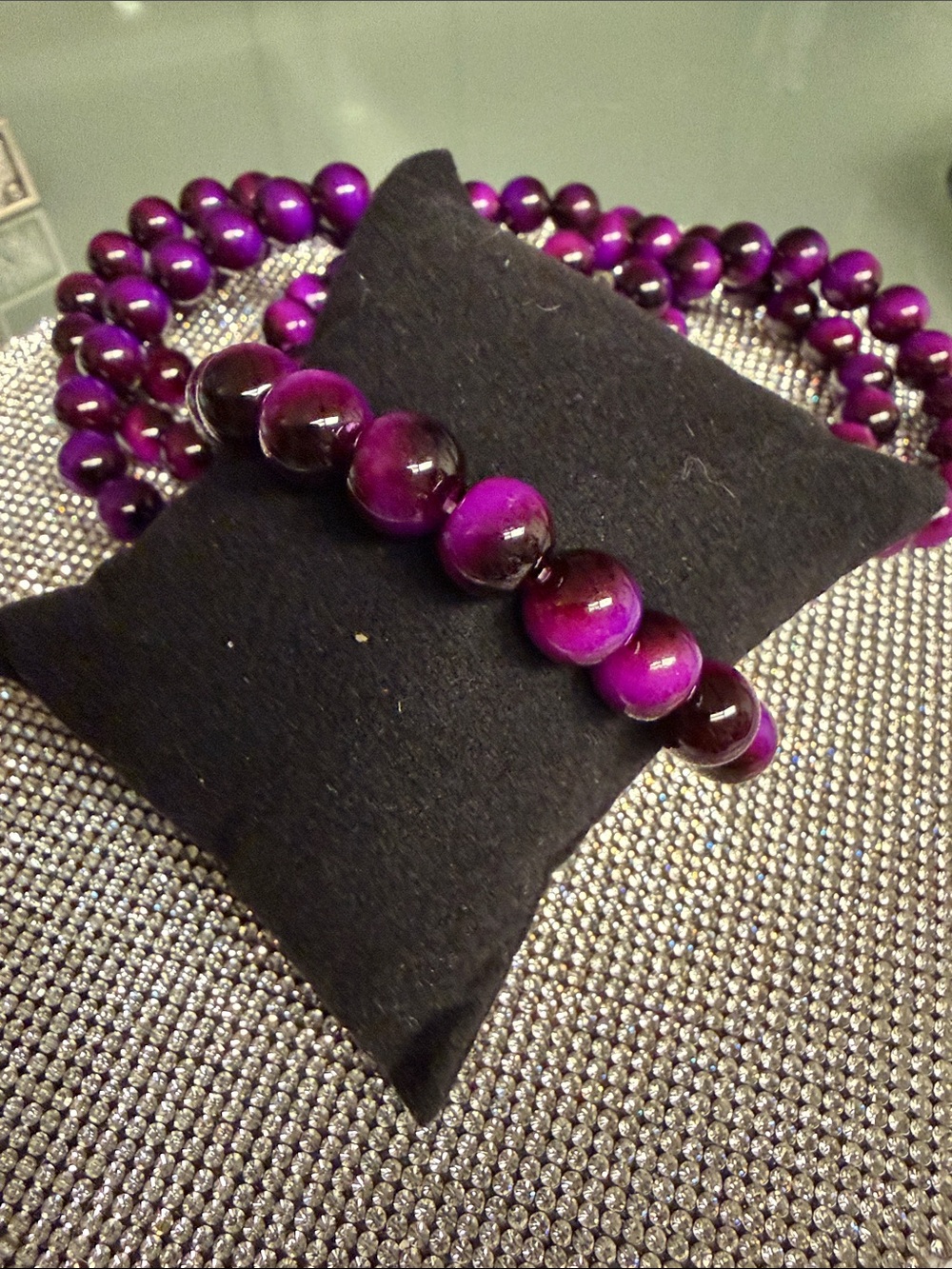 🦋5/$25🦋Purple Beaded Stretch Bracelet - 🆕